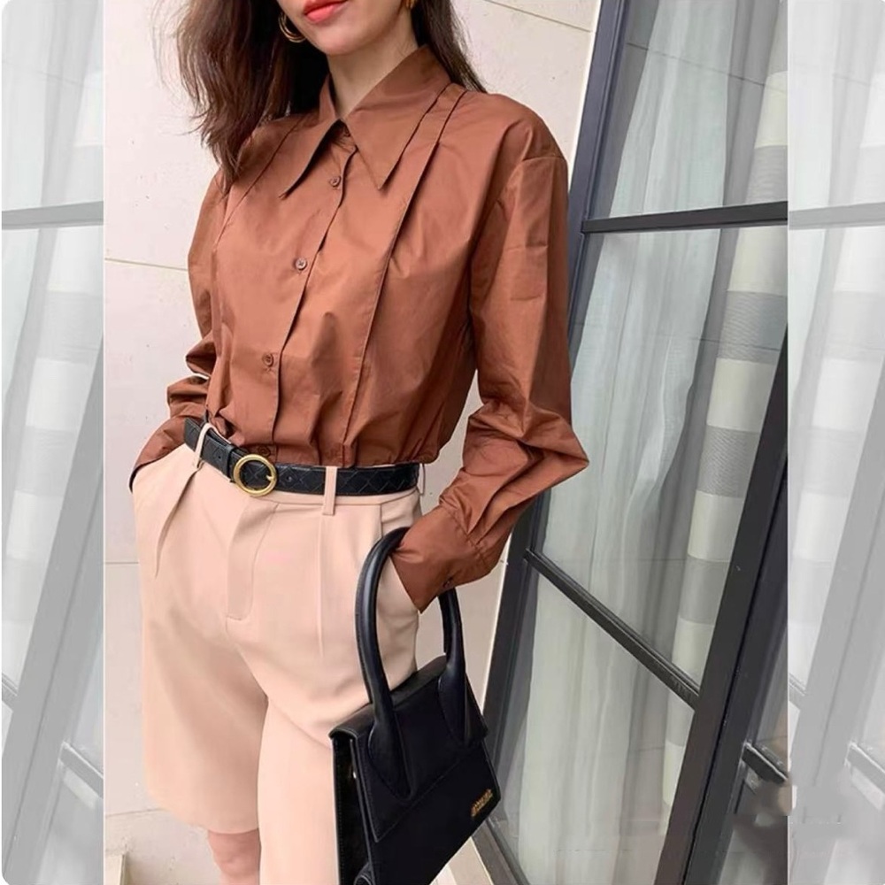 Jil Sander Copper Button Down Shirt